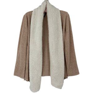 Jaclyn Intimates Shearling Trim Open Front Cozy Cardigan • Loungewear Soft Girl